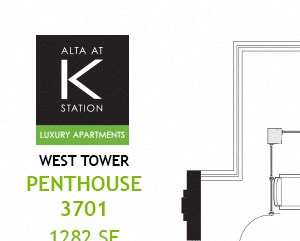 West Tower - 3 Bed - Penthouse 3701 West Tower - 3 Bed - 37th Floor PH